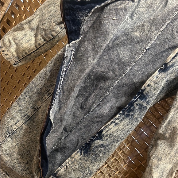 Paris Blues Acid Wash Mini Dress in Faded Blue - Picture 6 of 7